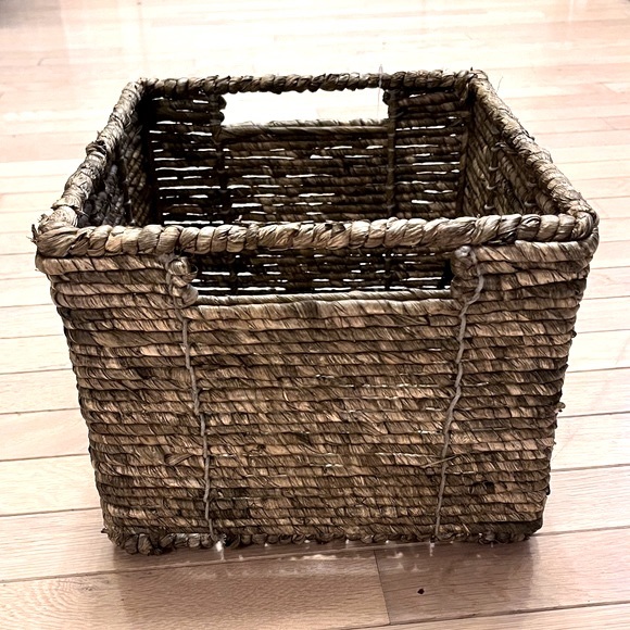 Target Threshold Handcrafted Maize Woven Decorative Square Storage Basket Bin - Picture 9 of 15